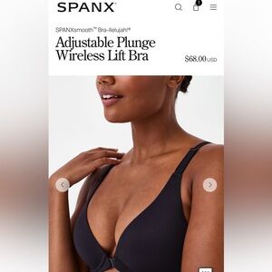 NWOT SPANXsmooth™ Bra-llelujah!®
Adjustable Plunge Wireless Lift Bra